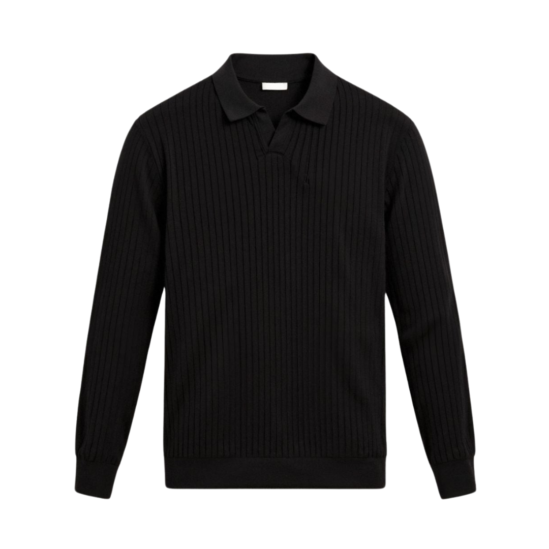NOBA Striped Long Sleeve Polo