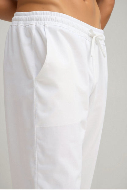 NOBA Cotton & Linen Blend Drawstring Pants