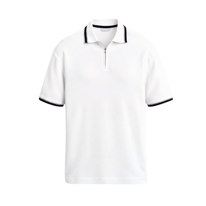 NOBA Knitted Quarter Zip Golf Polo